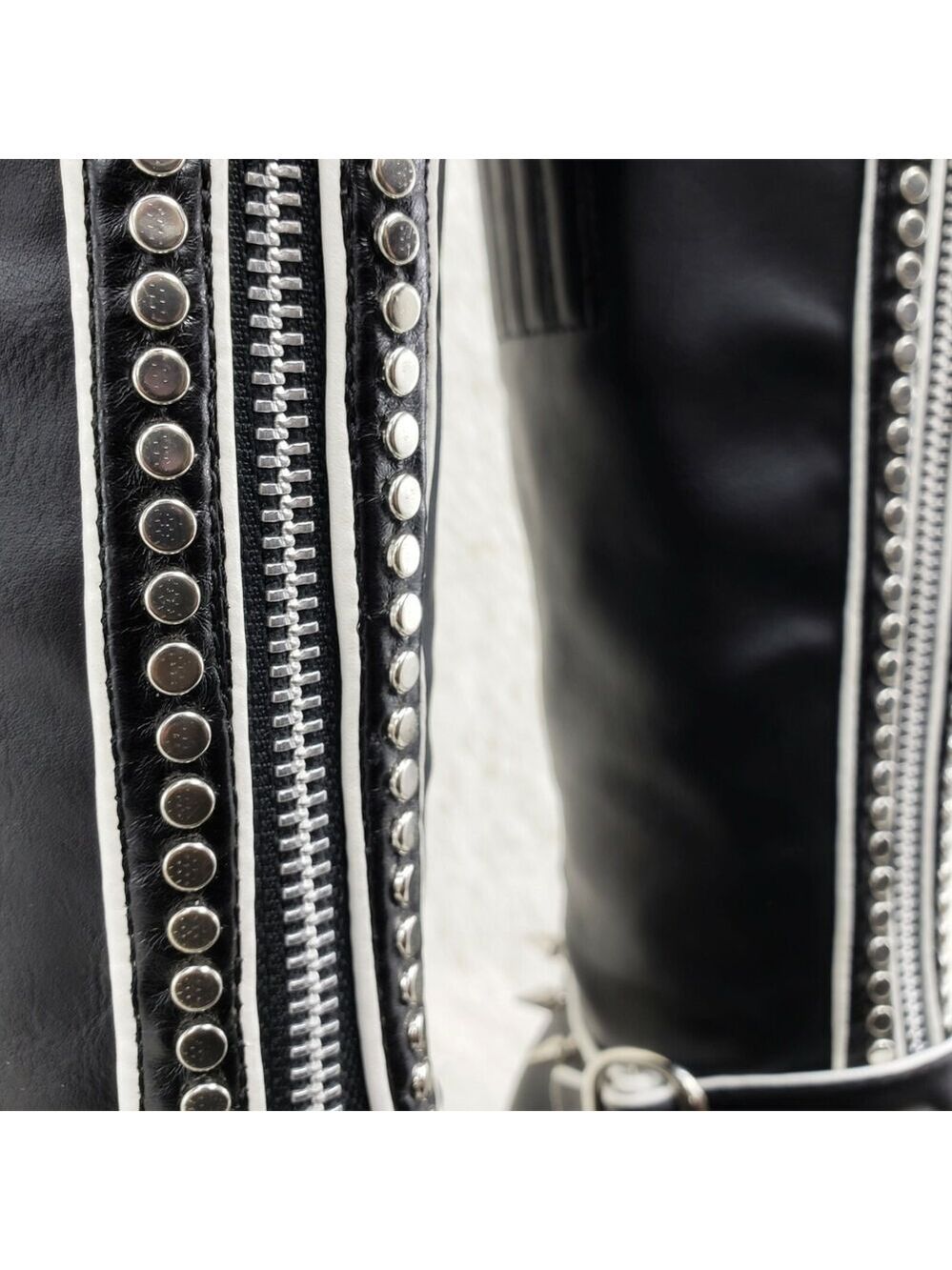 NIB DEMONIA Concord Black Platform Rose Goth Studded Knee Boots 4" Wedge - Picture 10 of 12